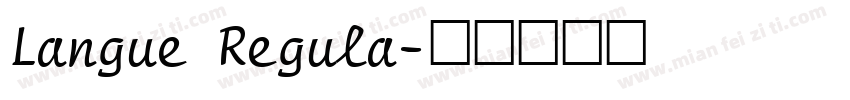 Langue Regula字体转换